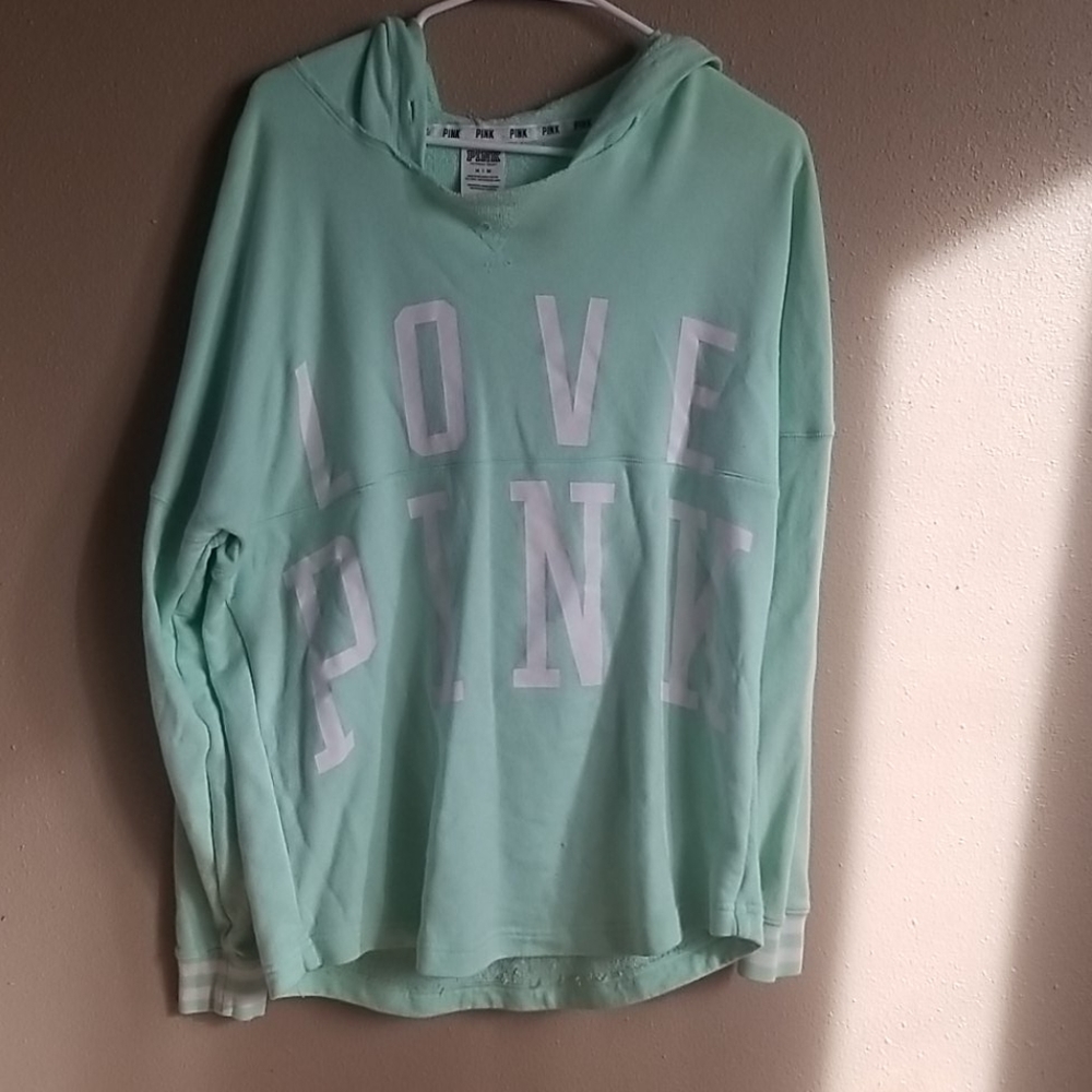 Mint Pink sweatshirt with hood